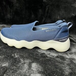 Skechers Go Walk Massage Fit 124908-NVY Womens 7.5 Walking Shoes Navy Sneaker